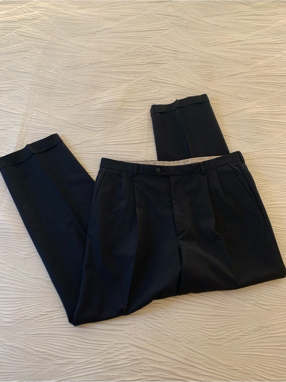 Vintage Zanella Made in Italy Lightweight 100% Wool Pleated Trousers, size 36